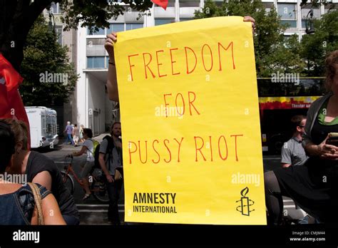 Demonstration To Support Pussy Riot At The Russian Embassy In Berlin