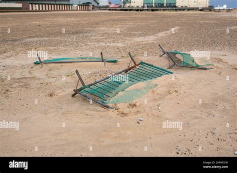 Barriers Left In Sand On Beach Hi Res Stock Photography And Images Alamy