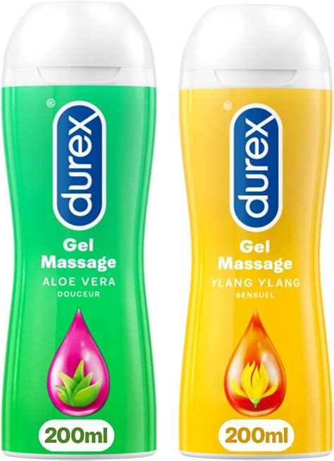 Durex Gel De Massage Lubrifiant Douceur À Base Deau 2 En 1 Aux