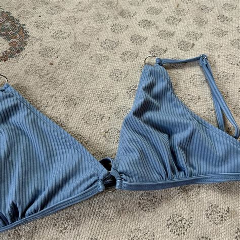 Blue Ring Bikini Adjustable Straps Thrifted With Depop