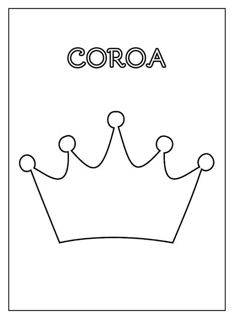 Desenho De Coroa Para Imprimir - Desenhos de Coroa para Imprimir e Colorir