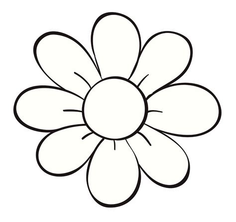 Simple Flower Sketch Contorno De Flor Margaridas Desenho Esboços De