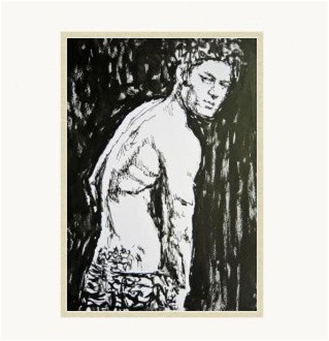 Original Drawing By Gustau Donat Homoerotic Drawing Male Nude Drawing Naked Man Nude Art