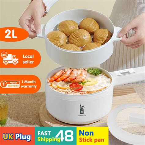 Multifunctions Electric Cooker L Fast Heating W Steamer Hot Pot Non Stick Cooker Electric