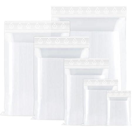 Lot de 100 Sachets à Fermeture Zip Refermable Transparent pour