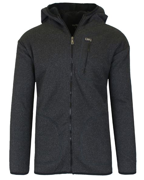 Blu Rock Tech Sherpa Fleece Lined Zip Hoodie Blair