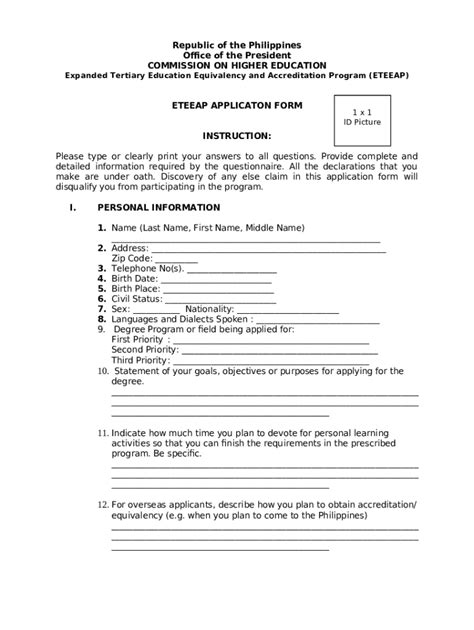Sample Eteeap Application With Answer 2021 Doc Template PdfFiller