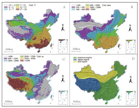 Climatic And Topographic Map Of China Temperature Gradient A Download Scientific Diagram