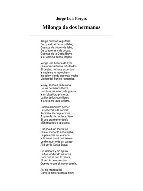 Borges Jorge Luis Para Las Seis Cuerdas Algún Poema Pdf