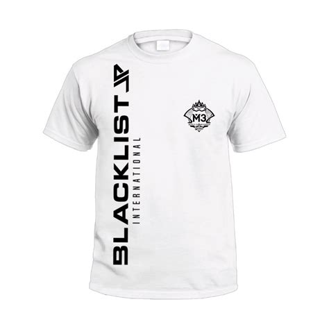 Blcklist International Shirt Black White Mobile Legends Blck Blacklist