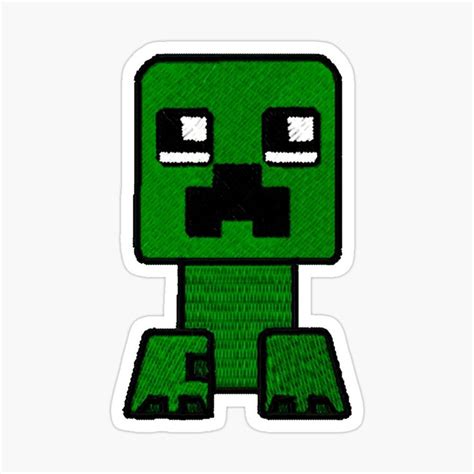 cute cartoon creeper from minecraft Sticker by si3iy in 2022 | Creeper ...