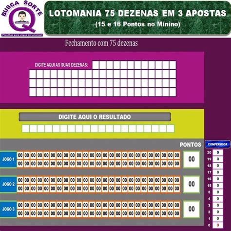 Lotomania 75 Dezenas Em 3 Apostas 15 E 16 Pontos No Mínimo