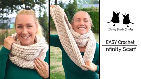 How To Crochet Infinity Scarf For Beginners Youtube