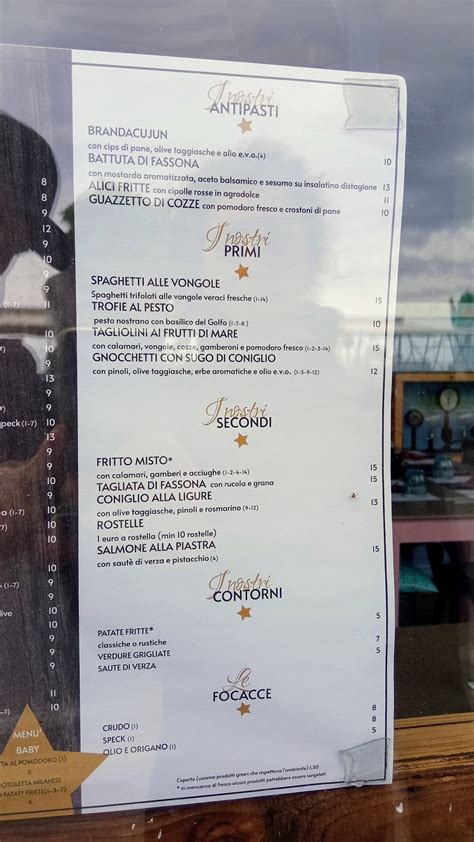 Menu At B 612 Restaurant Diano Marina