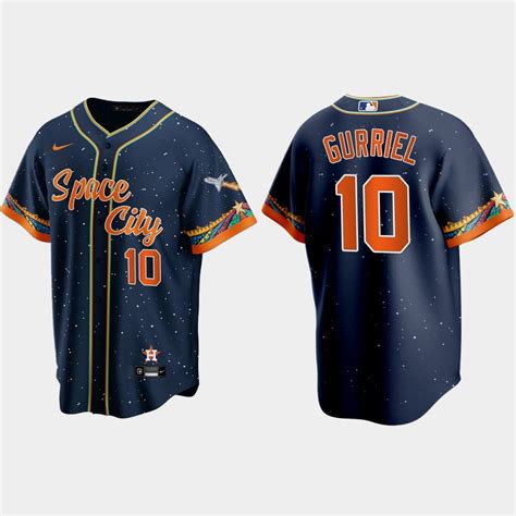 Houston Astros 10 Yuli Gurriel Navy Mens Nike 2022 City Connect