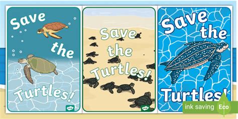 Save The Turtles Poster Teacher Made Twinkl