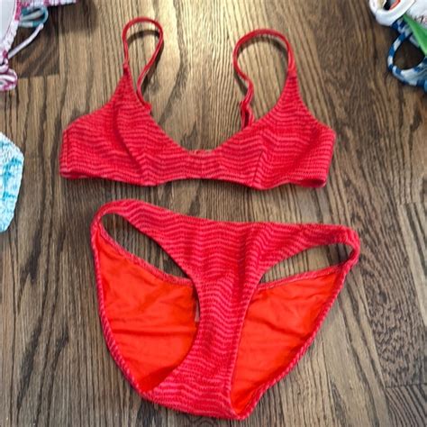 Triangl Swimwear Swim Triangl Red Bikini Set Poshmark