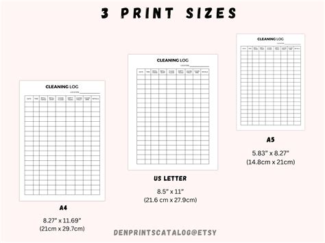 Weekly Bathroom Cleaning Chart Printable, Restroom Cleaning Log for