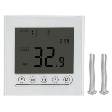 Tbest thermostat de chaudière à gaz Thermostat Programmable LCD écran