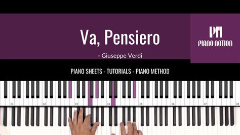 Va Pensiero Nabucco Verdi Sheet Music Piano Solo Tutorial