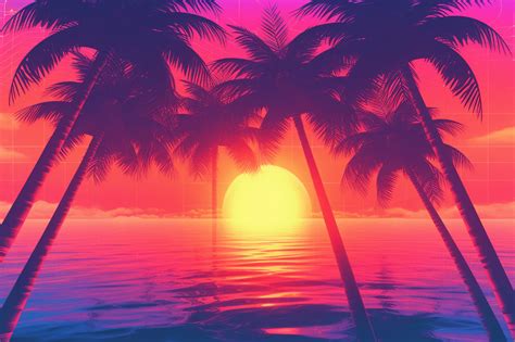 Vaporwave Sunset Wallpapers 4k Hd Vaporwave Sunset Backgrounds On