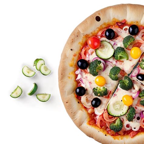 Download Vegetarian Pizza Delight Png Ikn