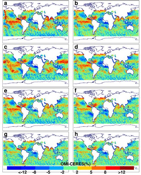 Monthly Mean January 2007 Maps Of Omi Minus Ceres Toa Sw Flux For