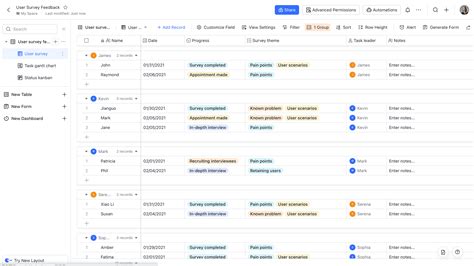 user survey feedback template lark templates