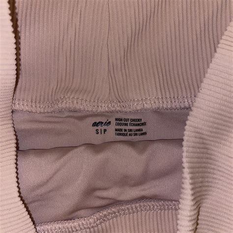 Aerie Pink Ribbed Bikini Scoop Top And Bottom Size Depop