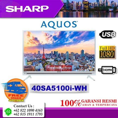 Jual WHITE SHARP 40SA5100 WH FULL HD HDMi USB MOViE BOOSTER ANTENNA