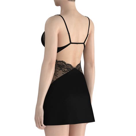 Roza Sexy Satin Eyelash Lace Chemise La Didor Lingerie