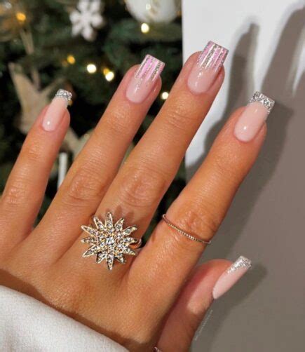 Nude Christmas Nails For A Subtle And Elegant Holiday Style
