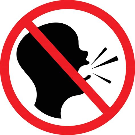 No Talking, Shouting or Making Noise Restriction Icon Sign 26273832