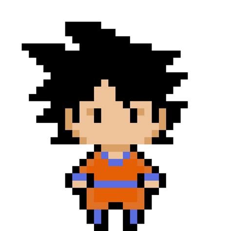 Goku Pixel Art By Iispockii On Deviantart