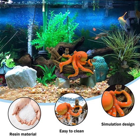 Snapklik.com : Octopus Decor, Small Octopus Fish Tank Decorations