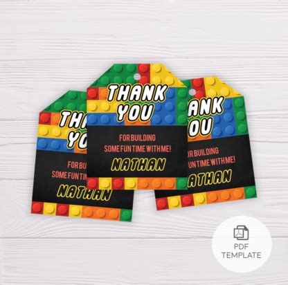 Lego Thank You Card Template Dgtally