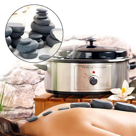 Hot Stone Set Mit W Rmeger T Professionelle Massage Zuhaus