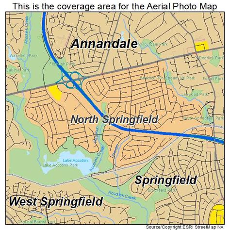 Aerial Photography Map of North Springfield, VA Virginia