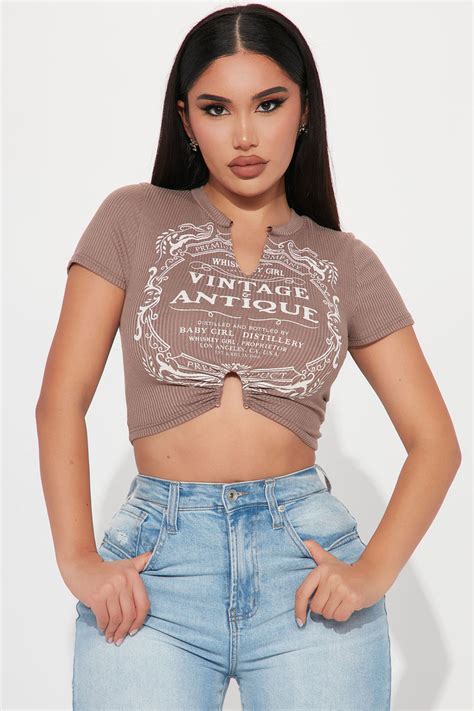 Vintage Love Graphic Tee Mocha Fashion Nova Screens Tops And Bottoms Fashion Nova