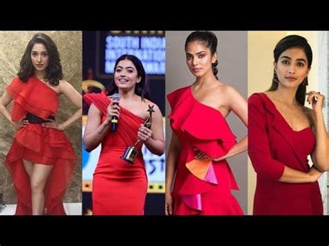Tamannaah Bhatia Rashmika Mandanna Malavika Mohanan And Pooja Hegde S Hot One Shoulder Avatars