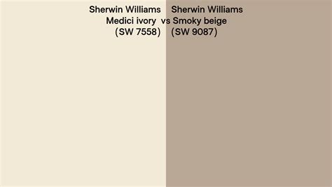 Sherwin Williams Medici Ivory Vs Smoky Beige Side By Side Comparison