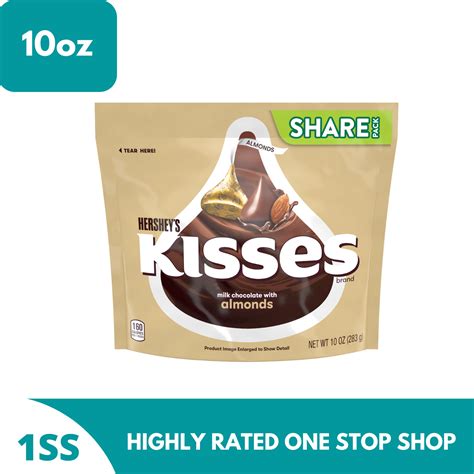 HERSHEY’S KISSES Milk Chocolate with Almonds 10oz | Lazada PH