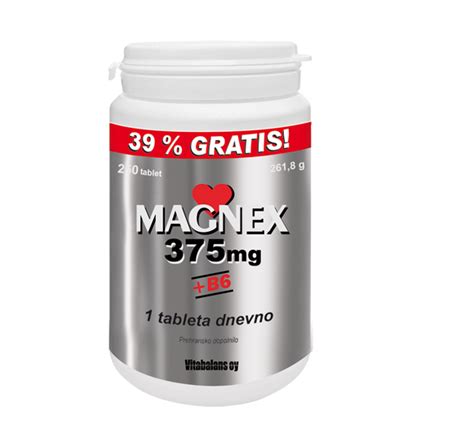 Vitabalans Magnex 375 Mg Vitamin B6 180 Tablet 70 Tablet GRATIS