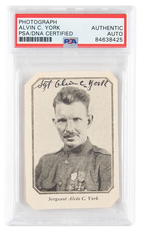 Sgt Alvin C York Signed Photograph Rr Auction