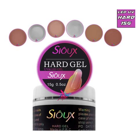 Hard Gel Sioux G Led Uv Unhas De Fibra Acrigel Alongamento Profissional White E Pink Nude