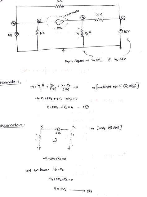 Solved Use Nodal Analysis To Determine Voltages 1 2 And 3 4 Use The