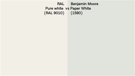 RAL Pure White RAL 9010 Vs Benjamin Moore Paper White 1590 Side By