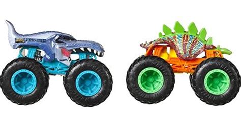 Hot Wheels Monster Trucks Escala 1 64 2 Paquetes 2 Camiones De Juguete Con Ruedas Gigantes
