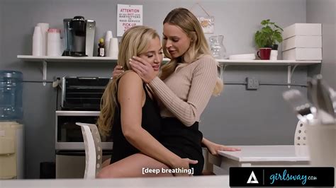 GIRLSWAY Busty Blonde Coworkers Emma Hix Blake Blossom Have Passionate Affair At The Office