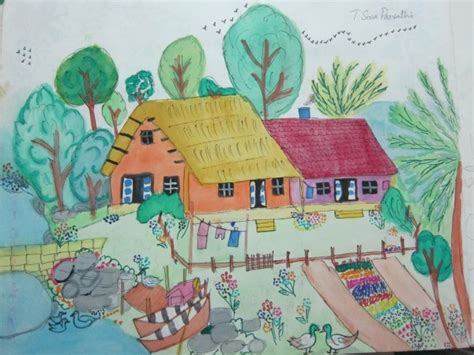 Watercolor Painting Of A Scenery - Desi Painters